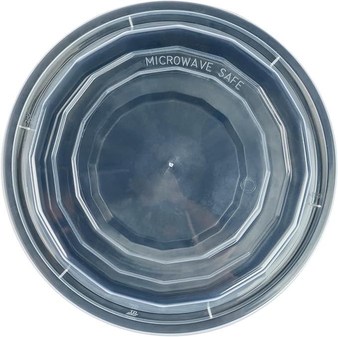Restaurantware Asporto 24 Ounce To Go Boxes 100 Microwavable Take Out Food Containers - Clear Plastic Lids Included Do Not Contain BPA Black Plastic Catering Food Containers Disposable Round