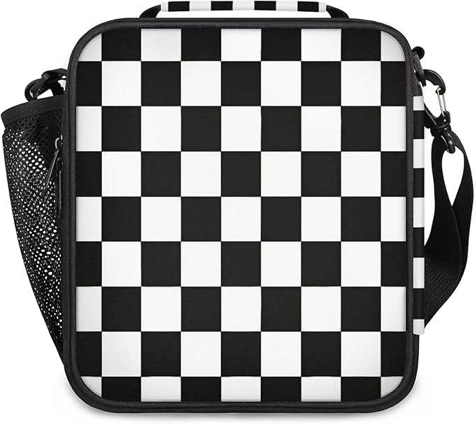 Lunch Bag Personalized Insulated Lunch Bag Gifts Reusable Lunch Box Picnic Travel Lunch Tote Bag Snack Bag Black White Texture(23)