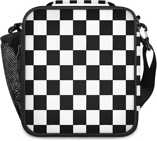 Lunch Bag Personalized Insulated Lunch Bag Gifts Reusable Lunch Box Picnic Travel Lunch Tote Bag Snack Bag Black White Texture(23)