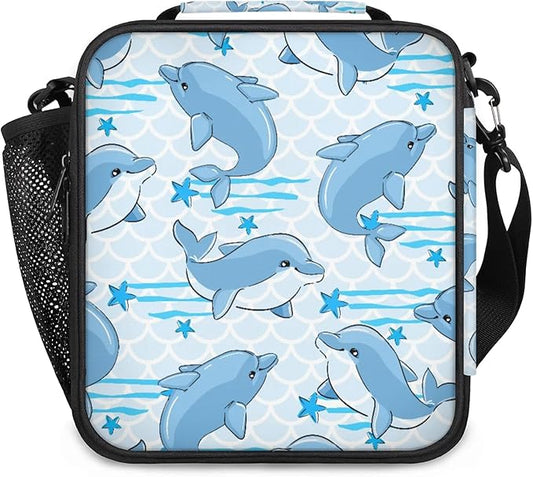 Ocean Whale Lunch Bag Personalized Insulated Lunch Bag Reusable Lunch Box Picnic Travel Lunch Tote Bag Snack Bag
