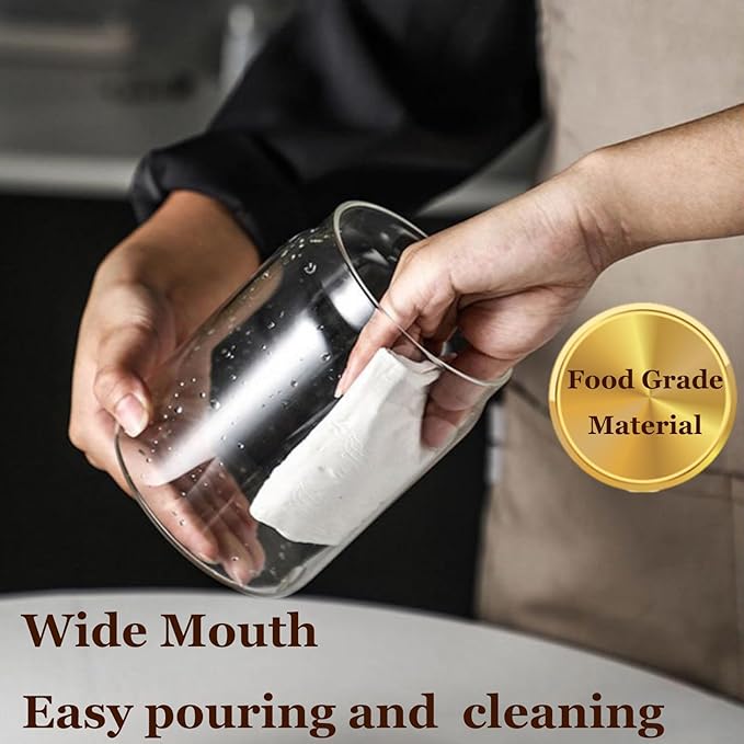 Vacuum Coffee Canister,Airtight Glass Jars Set for Kitchen Pantry,Coffee Bean Storage Container,Perfect for Ground Coffee,Loose Tea,Sugar(13+27+40floz)