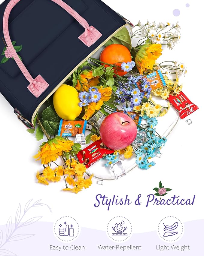 Small Insulated Lunch Bag Box Women - Leakproof Water-Repellent Lightweight Cooler with Removable Strap for Work Picnic - Teacher Mothers Day Christmas Birthday Gifts