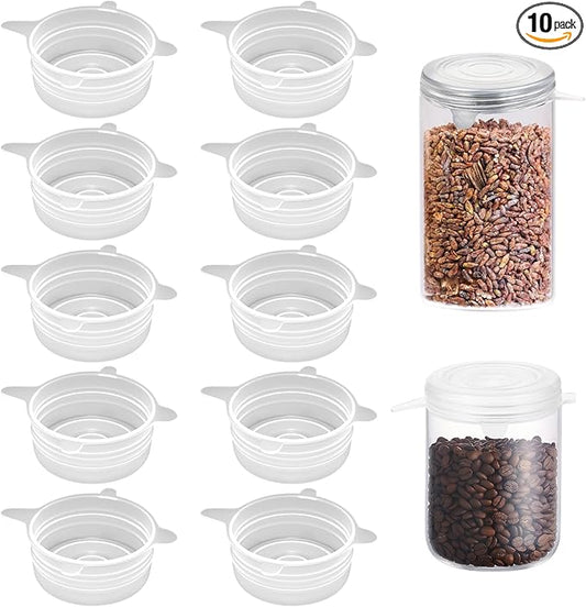 10 Pcs Silicone Stretch Lids,Same Size Silicone Lids,Extra Small Stretch Lid,Reusable Jar Cover,Can Covers for 2 Inch To 2.4 Inch Cans Cups and Bottles