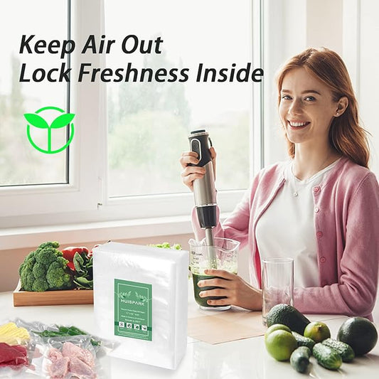 11" x 16" Vacuum Sealer Bags Heavy Duty Pre-Cut Design Commercial Grade Food Sealable Bag for Heat Seal Food Storage,Smell Proof Bags Boilsafe to 280°F Freezable, Resizable (100Pcs)