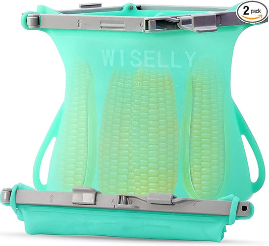 Reusable Food Storage Gallon Silicone Bags Quick Dry Dishwasher Safe Stand-Up SnapBags Freezer Bag