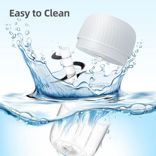 Electric Garlic Chopper, Portable Veggie Chopper, 350ML Garlic Grinder Masher Onion Chopper, Blender to Vegetable, Cordless Food Processor for Ginger, Chili, Fruit, Meat, Spices, Beans, etc