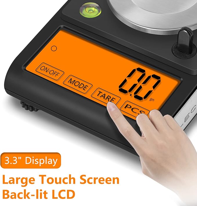 Fuzion Reloading Scale, 1500 Grain x 0.1gn, Grain Scale, Touch Screen, Powder Scale for Reloading, Digital Powder Scale, Large Display