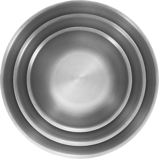 ZWILLING Prep 3-pc Brushed Stainless Steel Nesting Bowls Set
