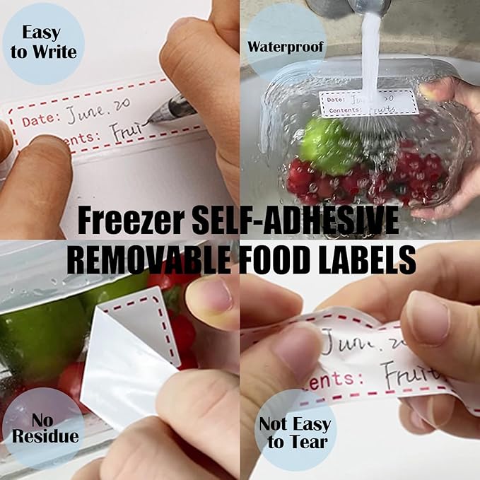 Vacuum Sealer with Visible Water Tank,White Handheld Vacuum Sealer for Freshness Storage,60kpa Food Saver with 30 Reusable Bags and 150pcs(3"x1") Removable Freezer Labels