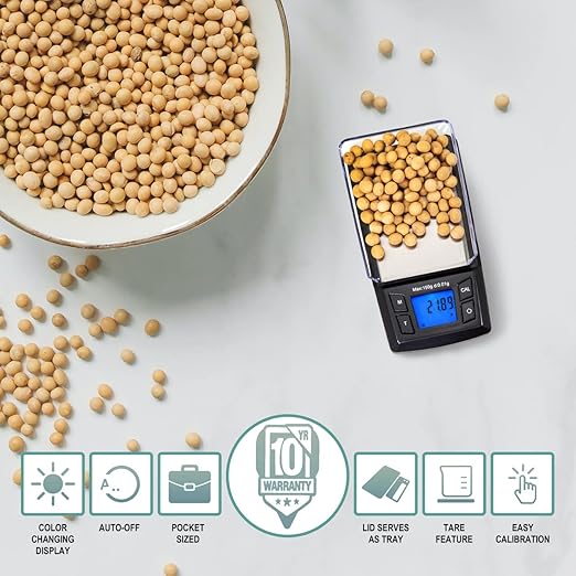 American Weigh Scales Aero Series(AERO 150) Modern Compact Digital Pocket ScaleBacklit LCD Display150 G x 0.01 G