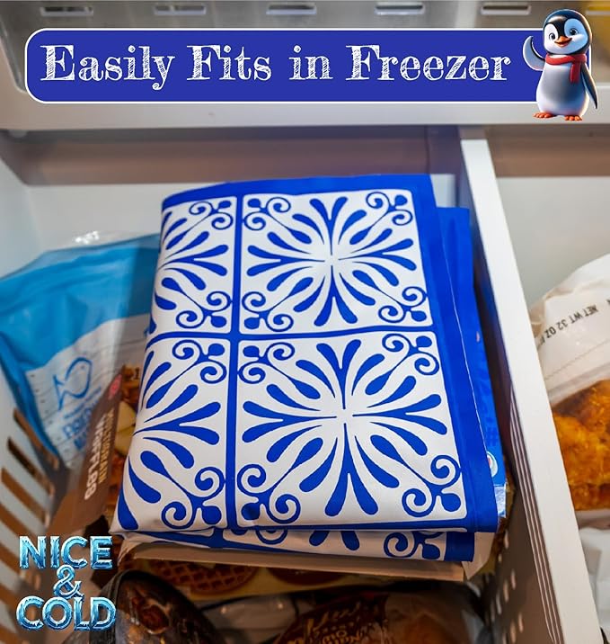 Reusable Freezable Ice Mat for Keeping Food Trays, Cheese Boards, Deli Meat, Veggie Plates, & Sushi Fresh and Cold – Charcuterie Chilling Mat – Perfect for Picnics & Parties!