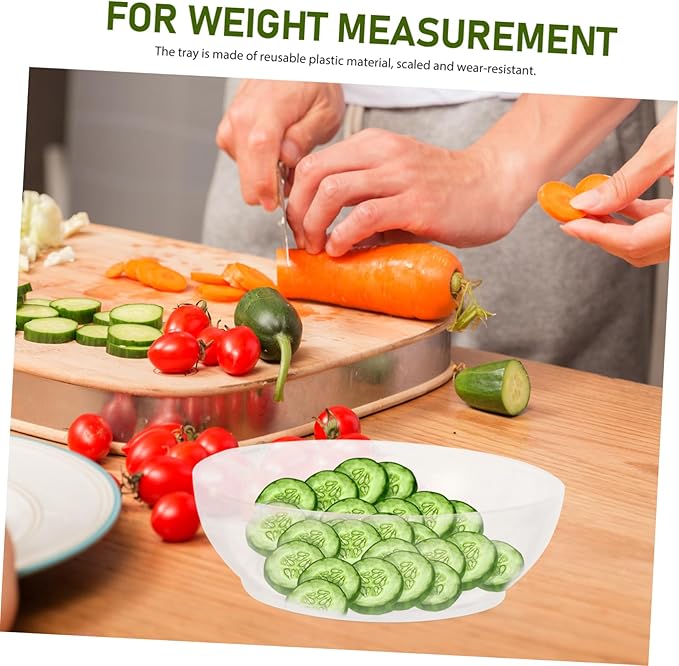 Transparent Kitchen Scale Tray Food Scale Bowl for Household Weighing Storage Tray for Cooking Baking Meal Prep and Dieting