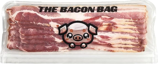 EcoSmart Bacon Keeper - Reusable Silicone Bacon Storage Bag, BPA-Free, Leak-Resistant, Fresh Seal Design - Fridge Organizer for Bacon Lovers