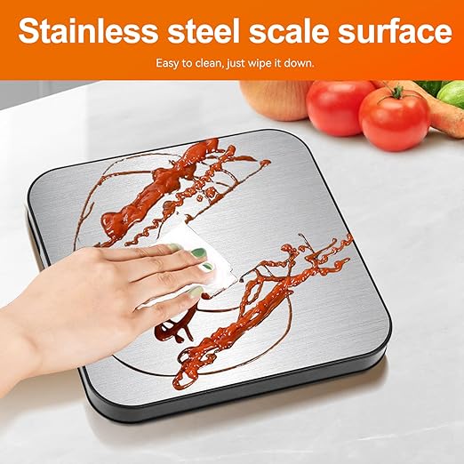 Wireless Separated Food Scale, 33 lb Digital Kitchen Split Scales Weight Grams and Ounces for Baking Cooking and Meal Prep, LCD Display, 7 Units with Tare Function (Batteries Included)