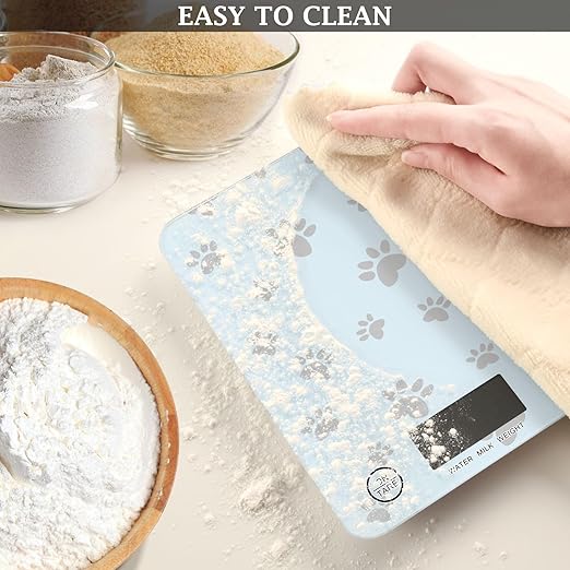 Food Scale Kitchen Scale Food Scales Digital Weight Grams and Ounces Small Electronic Food Scale for Baking Cooking Paw Prints