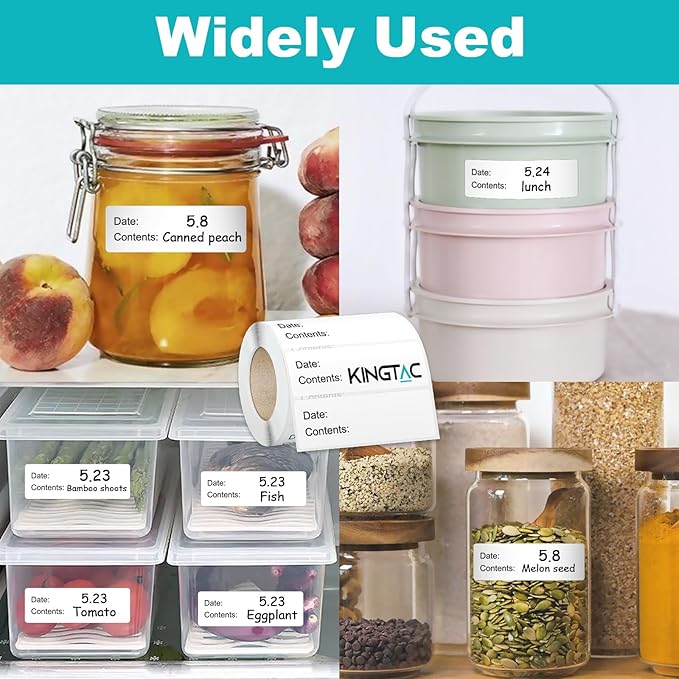 500pcs Food Labels - 1 x 3 Inch Removable, No Residue for Food Containers, Mason Jars