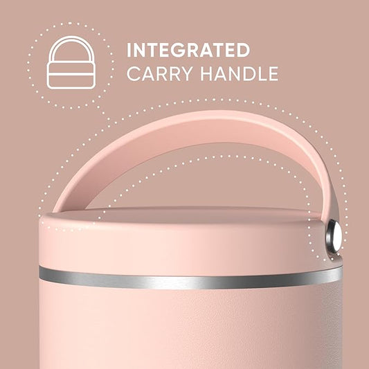 Hydrapeak 32oz Stainless Steel Vacuum Insulated Thermos Food Jar | Thermos for Hot Food and Cold Food, Wide Mouth Leak-Proof Soup Thermos for Adults, 10 Hours Hot and 16 Hours Cold (Peony)