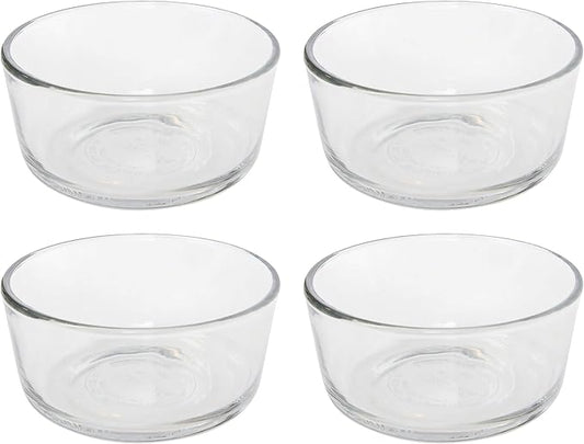 Pyrex Simply Store 7200 Round Clear Glass Storage Container - 4 Pack Made in the USA