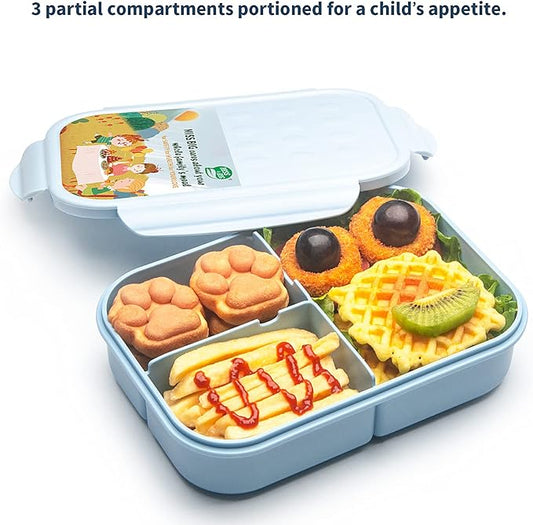 MISS BIG® Bento Box,Bento Box for Kids,Lunch Box Kids,Ideal Leakproof Lunch Box,Lunch Containers No BPAs and Chemical Dyes,M/W,D/W & Fridge Safe(1150ml Blue)