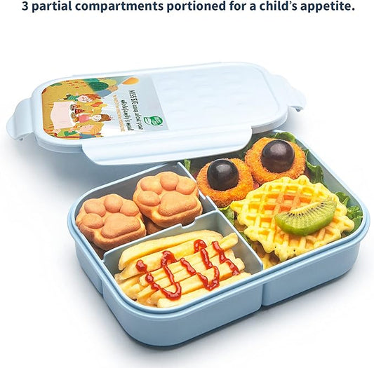 MISS BIG® Bento Box,Bento Box for Kids,Lunch Box Kids,Ideal Leakproof Lunch Box,Lunch Containers No BPAs and Chemical Dyes,M/W,D/W & Fridge Safe(1150ml Blue)
