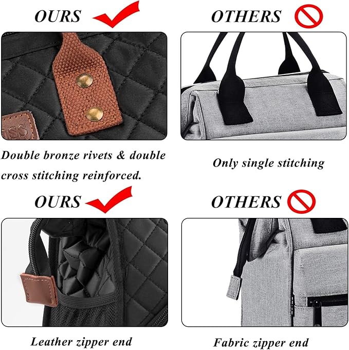 LOKASS Lunch Bag Insulated Lunch Box Wide-Open Lunch Tote Bag with Removable Shoulder Strap for Women/Men Adults Work Picnic Hiking Beach Fishing(Black)