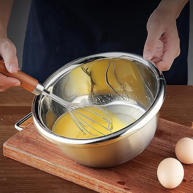 meleg otthon Stainless Steel Mixing Bowl, 11QT Salad Bowl, Metal Bowls, Stainless Steel Basin, Heavy Duty Deeper Edge Mirror Finish Dishwasher Safe Bowl (3XL)…
