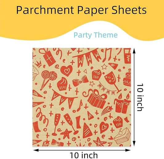 Premium Deli Paper Sheets 10"x10" - 300Pcs Greaseproof Liners for Food Boats, Pre Cut Deli Sandwich Wrappers, Best Kraft Food Wrapping Paper Sheets for Picnic, Festival, Fair or BBQ.