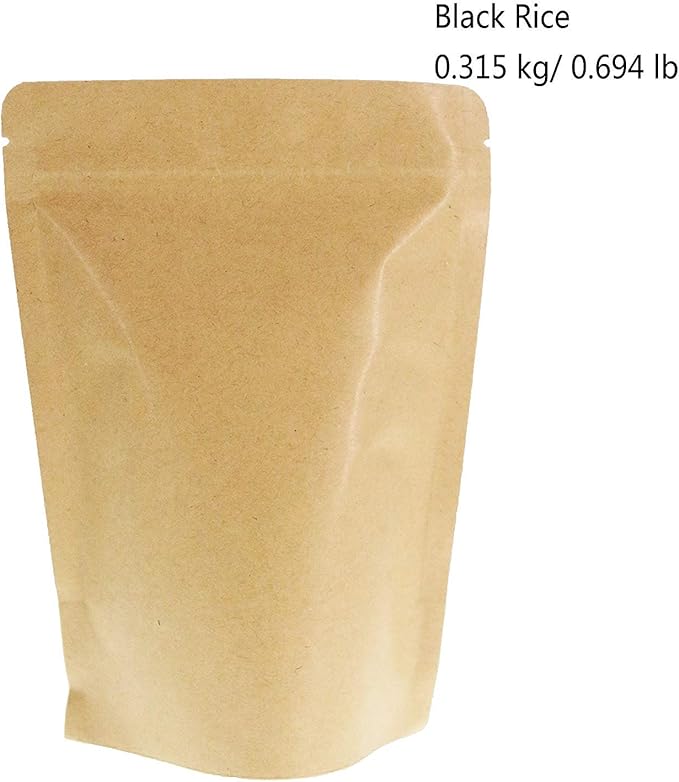 SumDirect Kraft Stand Up Pouches - 50 Pack 5x7 Inch Zipper Food Storage Reusable Bags with Foil Lined for Home or Business (Brown)