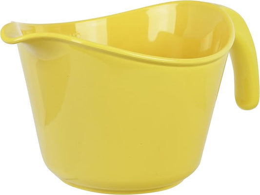 Reston Lloyd, Batter Bowl With Pour Spout, Non-Slip Base, Erogonomic Space Saving Detachable Handle, 2 QT Heavy Duty BPA-Free Microwave & Dishwasher Safe, Lemon, Yellow