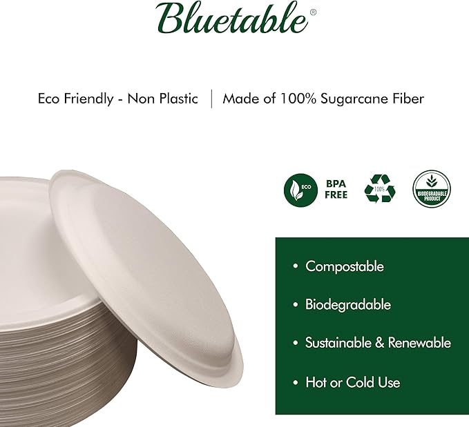 Paper Bowls Disposable Bowls Compostable [800 Pack] Bulk 12 oz Biodegradable Bowl - Case Pack Good For Hot Soup Chili - Made from 100% Sugarcane, Eco Friendly Bagasse Bowls Natural [800 Pack/Case]