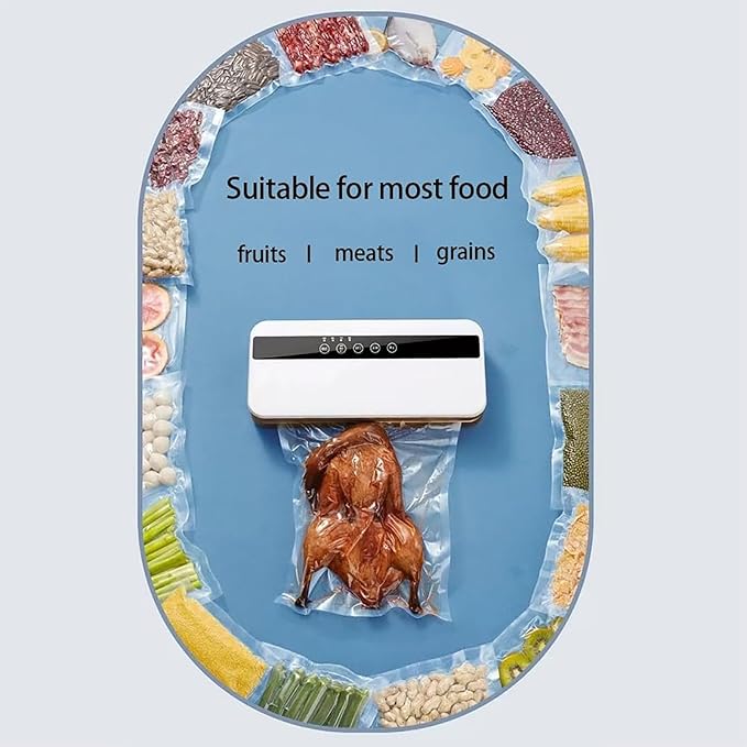 Vacuum Sealer Bags, 2 Rolls 8"X16' and 2 Rolls 11"X16' Airtight Food Storage Bag, Sous Vide Roll with Bags Cutter for Vacum Sealing Machine, Microwave Freezer Safe, BPA Free (Transparent)