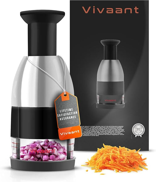Slap Chop Manual Hand Chopper - Versatile Food Dicer, Vegetable slicer and Onion Chopper, Handy Nut Chopper, Garlic Mincer and Onion cutter, Tomato - Efficient and Quick Kitchen Aid
