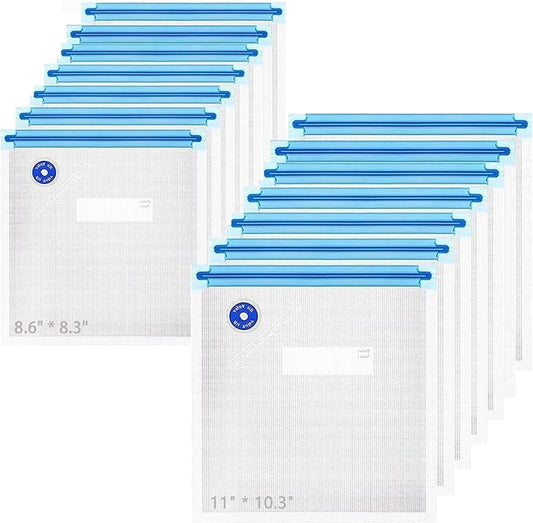 Vacuum Sealer Bags for Food - Matched Food Storage Bags compatible with Our Vacuum Sealer Machine for Food Preservation & Fresh (Two Sizes 14PCS)