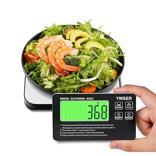 33lb Wireless Magnetic Digital Kitchen Scale with Remote LCD Display, Split-Designed for Easy Cleaning, 0.1oz/1g Precision, 7 Units, Tare Function for Baking, Cooking, Meal Prep