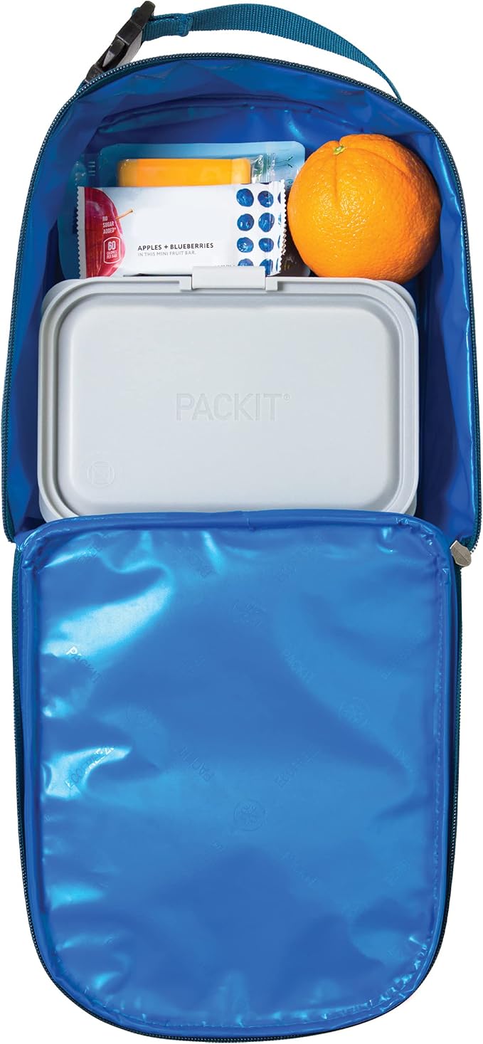 PackIt® Freezable Playtime Lunch Box, Spaceman, Built with EcoFreeze® Technology, Collapsible, Reusable, Zip Closure With Buckle Handle, Perfect for Keeping Lunches Fresh Large