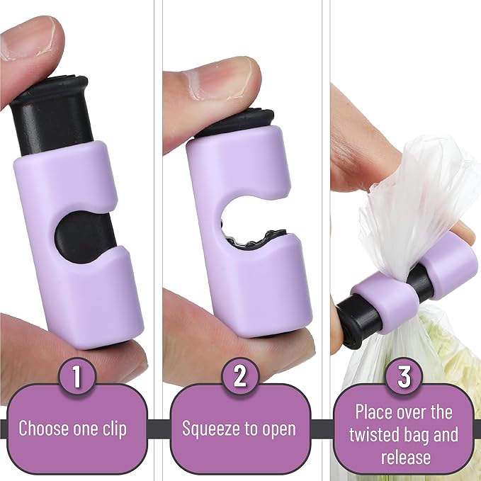 Mr. Pen- Squeeze and Lock Bread Bag Clips, 8 Pack, Ocean Breeze Colors, Squeeze and Lock Bread Clips Reusable