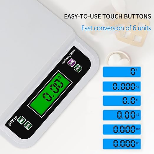 Large Commercial Food Scale,66LB Digital Kitchen Scale, Bakers Counting Scale, with Tare Functio,Baking Scales for Kitchen, LCD Display, Food + Scales, g/oz/lb/kg/tl/ct 6 Unit for Deli Meat
