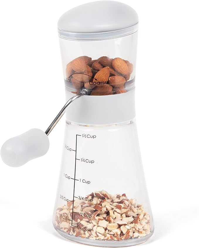 Prepworks by Progressive Nut Chopper with Non-Skid Base, White