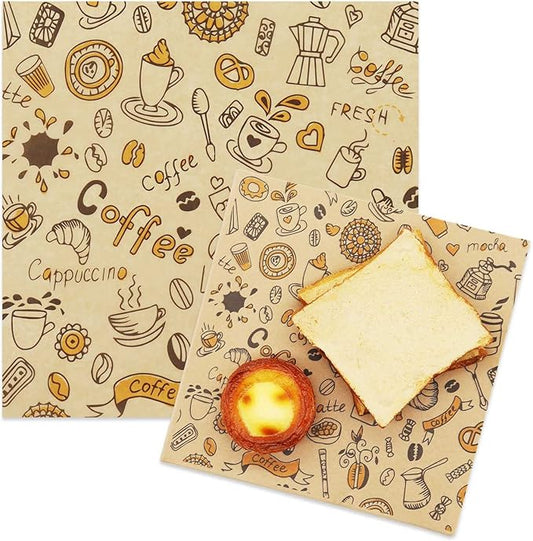 Premium Deli Paper Sheets 8"x8" - 300Pcs Greaseproof Liners for Food Boats, Pre Cut Deli Sandwich Wrappers, Best Kraft Food Wrapping Paper Sheets for Picnic, Festival, Fair or BBQ.