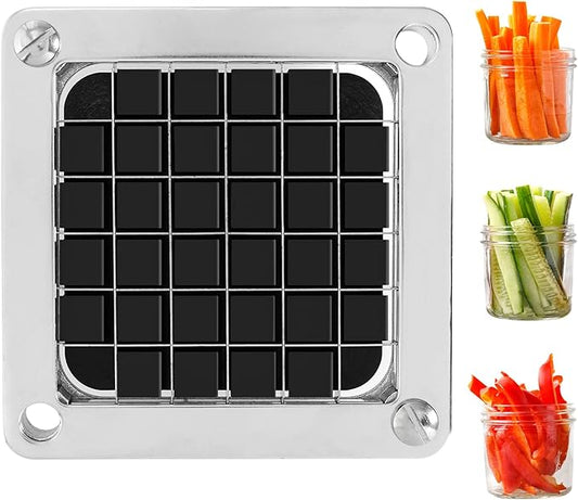 WICHEMI Replacement Chopper Blade 1/2" Blade Commercial Vegetable Chopper Stainless Steel Onion Chopper Dicer Blades and Pusher Block for Tomato Dicer French Fry Cutter