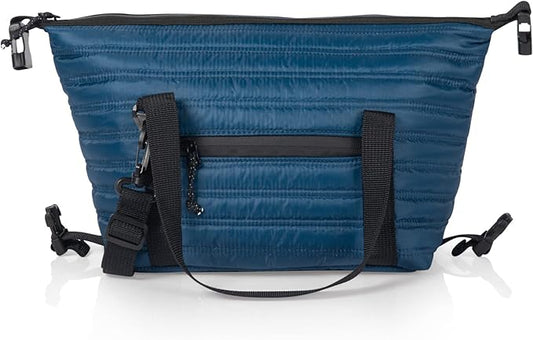 PICNIC TIME Midday Quilted Washable Insulated Lunch Bag, Soft-sided Lunch Box, Lunch Cooler Bag, (Navy Blue)