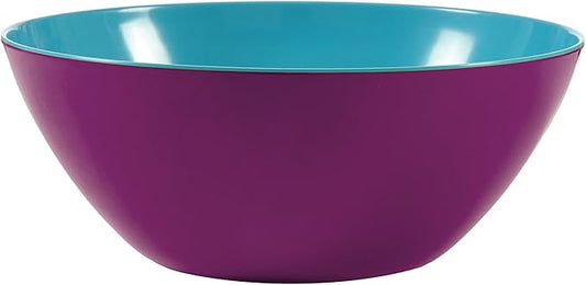 French Bull 12.5" Serving Bowl - Melamine Dinnerware - Salad, Mixing, Pasta (Grape/Turquoise Two Tone)