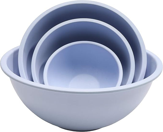 Chef Craft Eco Bamboo Fiber Mixing Bowl Set, 4 Piece Set, Blue