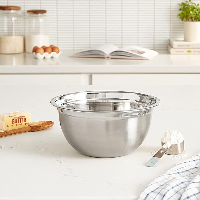 Deep Professional Quality Stainless Steel Mixing Bowl For Serving, Mixing Cooking and or Baking-10 Quart, 1173