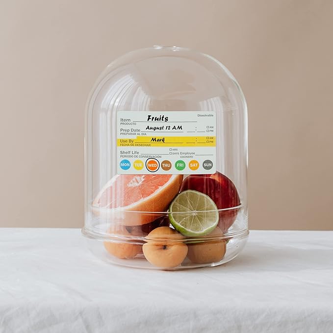 L LIKED Dissolvable Label Shelf Life for Food Rotation Use by Stickers 2 x 3 Inch Roll of 250 Labels