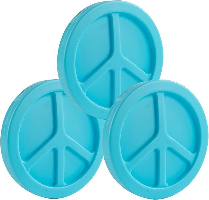 Bentology Peace Themed Hard Ice Packs - 3 Piece Set, Enhance Lunch, No Leakage, BPA Free, Easy Wash, Fits Lunch Bags