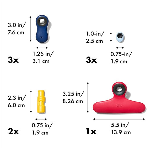 OXO Good Grips Collection Bag Clip, 9 Piece Set, Assorted