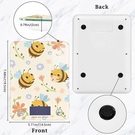 Food Scale Kitchen Scale Food Scales Digital Weight Grams and Ounces Small Electronic Food Scale for Baking Cooking Bee