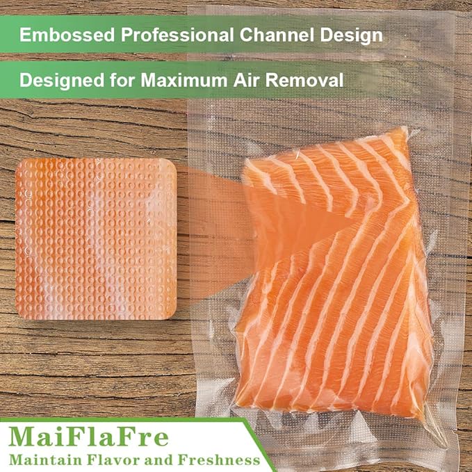 200 Gallon11X16 Vacuum Sealer Bags with Commercial Grade, BPA Free, Heavy Duty.Vacuum Sealer Freezer Bags Compatible with Any Types Vacuum Sealer