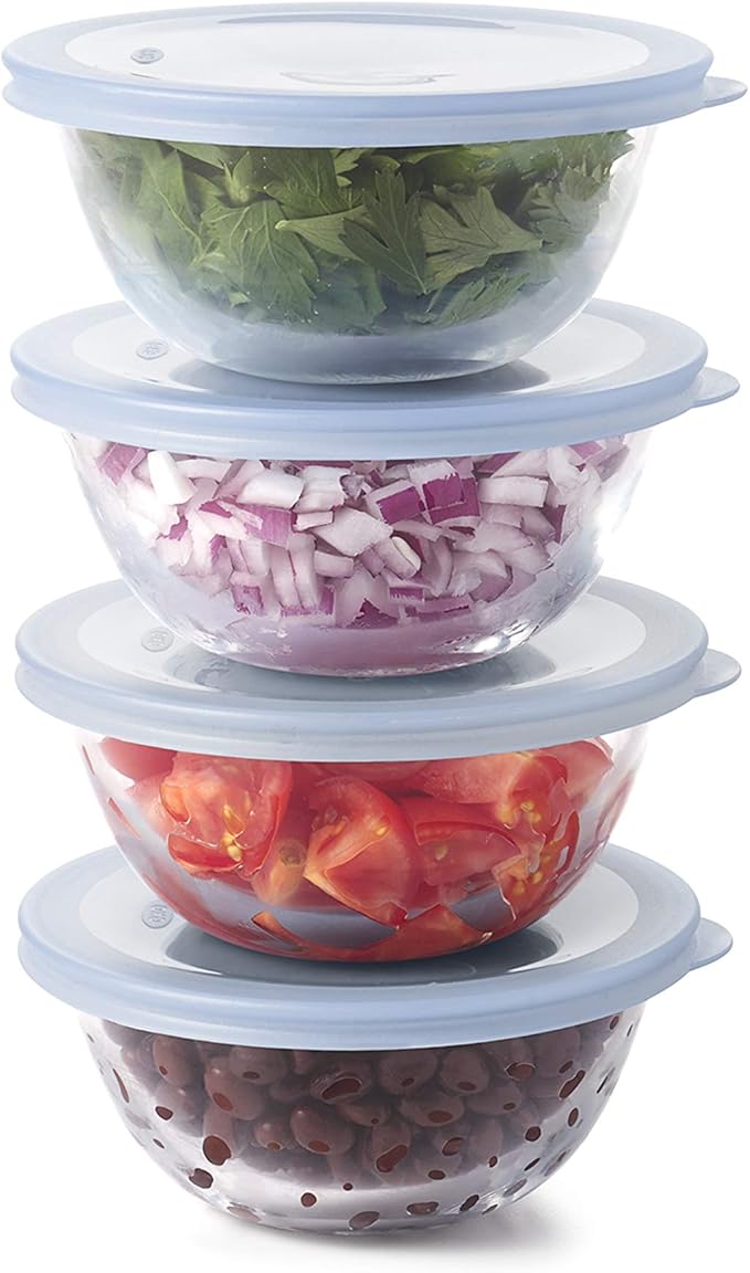 OXO Good Grips 8-Piece Glass Prep Bowl Set, 295 milliliters